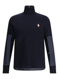 Moncler Grenoble logo-appliqué paneled sweater