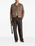 Manière De Voir Michel suede jacket with revere collar