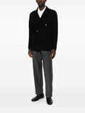 Lardini double-breasted chevron-knit blazer