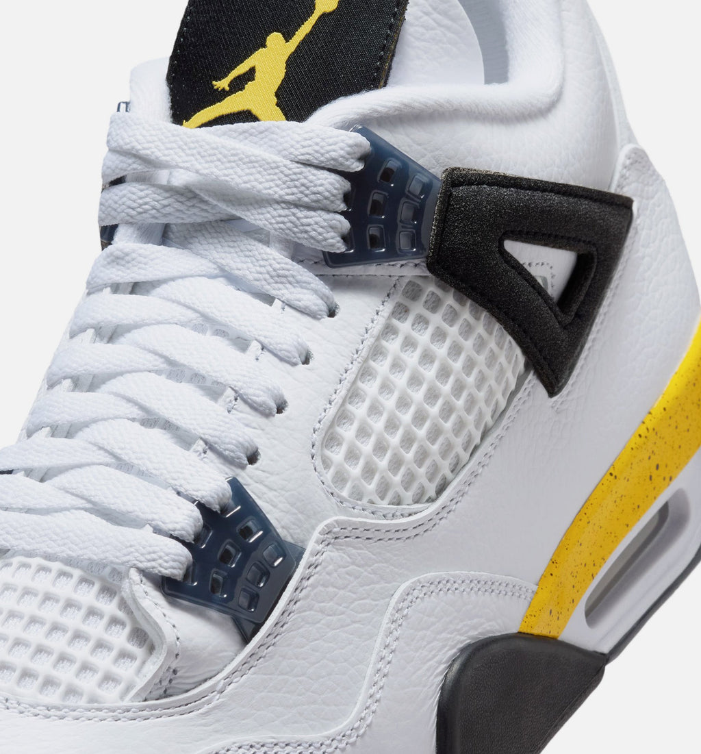 Air Jordan 4 Retro Rare Air Tour Yellow Men's – White/Dark Blue Grey/Black/Tour Yellow